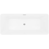 Mexen Velo Slim свободно стояща вана 170 x 75 см, бяла/черна, преливен хром - 52811707575-01