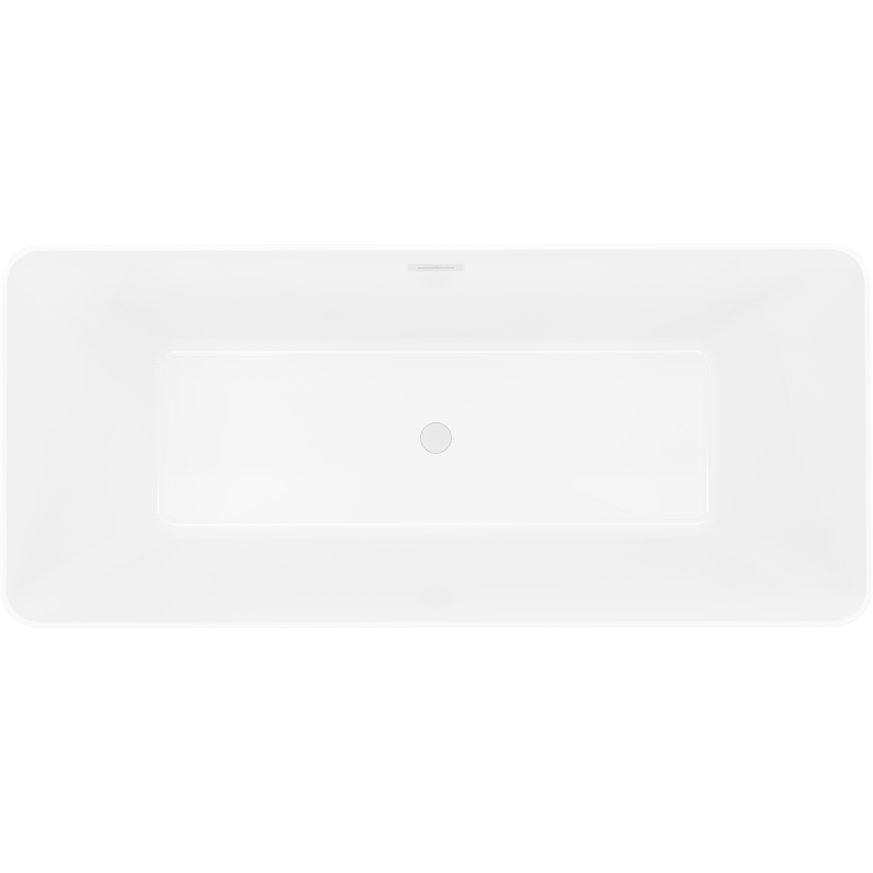 Mexen Velo Slim самостоятелна вана 170 x 75 cm, бяла/черна, бял преливник - 52811707575-20