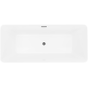Mexen Velo Slim самостоятелно стояща вана 170 x 75 cm, бяла/черна, преливник четкан gun gray - 52811707575-66