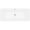 Mexen Velo Slim самостоятелна вана 170 x 75 cm, бяла/черна, преливник никел четкан - 52811707575-97