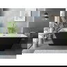 Mexen Velo Slim самостоятелна вана 170 x 75 cm, бяла/черна, преливник никел четкан - 52811707575-97