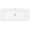 Mexen Velo Slim свободностояща вана 170 x 75 cm, бяла/черна, преливник розово злато - 52811707575-60
