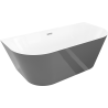 Mexen Oval Slim свободностояща до стената вана 170 x 80 см, бяла/сива, преливане хром - 52661708062-01
