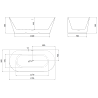 Mexen Oval Slim свободностояща до стената вана 170 x 80 см, бяла/сива, преливане хром - 52661708062-01