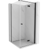 Сгъваема дясна душ кабина Mexen Mist-F T 120 x 120 см, прозрачна, черна - 8A6T-120-120-70-00-P