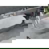 Mexen Oval Slim свободностояща стенно прилепена вана 170 x 80 cm, бяло/сиво, бял преливник - 52661708062-20