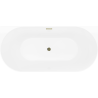 Mexen Oval Slim свободностояща прилежаща вана 170 x 80 cm, бяла/сива, преливник златен - 52661708062-50