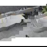 Mexen Oval Sim свободно стояща вана пристенна 170 x 80 см, бяла/сива, преливник златист четкан - 52661708062-55