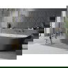 Mexen Oval Sim свободно стояща вана пристенна 170 x 80 см, бяла/сива, преливник златист четкан - 52661708062-55