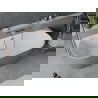 Mexen Oval Slim свободностояща до стената вана 170 x 80 cm, бяла/сива, преливник четкана мед - 52661708062-65