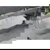 Mexen Овална Sim свободностояща до стена вана 170 x 80 см, бяла/сива, преливник четкан никел - 52661708062-97