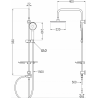 Mexen T40 колона за душ, хром - 798404093-00