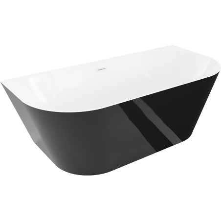 Mexen Oval Slim свободно стояща вана 170 x 80 cm, бяла/черна, бял преливник - 52661708075-20