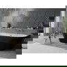 Mexen Oval Slim свободностояща към стена вана 170 x 80 см, бяла/черна, преливник златен - 52661708075-50