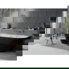 Mexen Oval Slim свободностояща вана близо до стена 170 x 80 cm, бяла/черна, прелив златен четкан - 52661708075-55