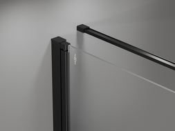 Mexen Mist-F сгъваема душ кабина лява 95 x 85 см, черна рамка, черна