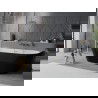Mexen Oval Slim свободностояща полустенна вана 170 x 80 см, бяла/черна, преливна с четкана мед - 52661708075-65
