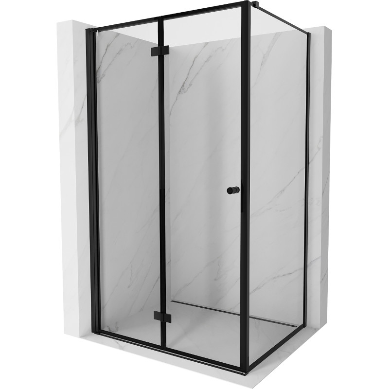 Mexen Mist-F сгъваем ляв душ кабина 100 x 90 см, черна рамка, черна - 8A6T-100-090-70-70-L