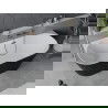 Mexen Oval Slim свободно стояща стенна вана 170 x 80 cm, бяла/черна, преливник gun gray четкан - 52661708075-66