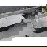 Mexen Овал Sim свободно стояща прилежаща вана 170 x 80 cm, бяла/черна, прелив никел матиран - 52661708075-97