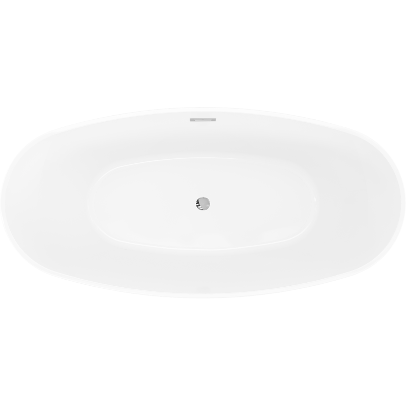 Mexen Olea самостоятелна вана модел 170 x 80 cm, бяла, преливане хром - 52821708000-01