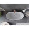 Mexen Olea самостоятелна вана, модел 170 x 80 см, бяла, преливник розово злато - 52821708000-60