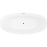 Mexen Olea самостоятелна вана, модел 170 x 80 см, бяла, преливник розово злато - 52821708000-60