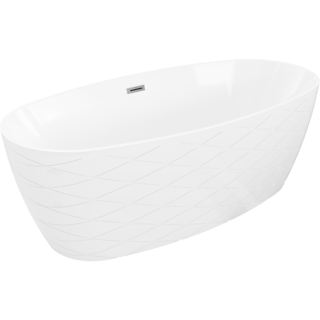 Mexen Olea свободностояща вана модел 170 x 80 см, бяла, прелив gun metal - 52821708000-95