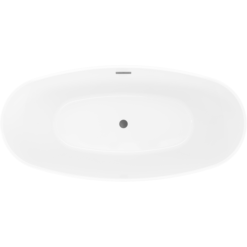 Mexen Olea свободностояща вана модел 170 x 80 см, бяла, прелив gun metal - 52821708000-95