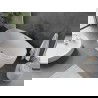 Mexen Olea свободностояща вана модел 170 x 80 см, бяла, преливник от gun metal - 52821708000-95