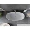 Mexen Olea самостоятелна вана модел 170 x 80 см, бяла, преливане четкан никел - 52821708000-97