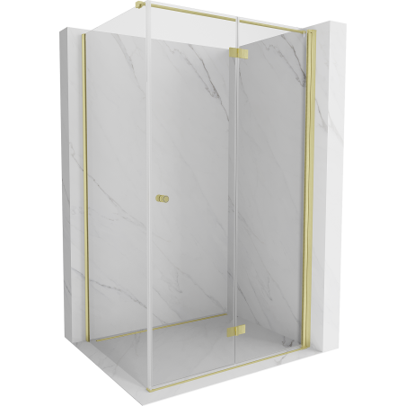 Mexen Mist-F T сгъваема дясна душ кабина 75 x 70 см, прозрачна, златна - 8A6T-075-070-50-00-P