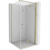 Mexen Mist-F T сгъваема дясна душ кабина 90 x 90 см, прозрачна, златна - 8A6T-090-090-50-00-P