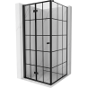 Mexen Mist-F T сгъваема душ кабина лява 95 x 95 см, черна решетка, черна - 8A6T-095-095-70-77-L