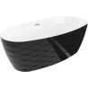 Mexen Olea самостоятелна вана модел 170 x 80 см, бяла/черна, хромиран