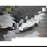 Mexen Olea самостоятелна вана модел 170 x 80 cm, бяла/черна, преливник gun gray четка - 52821708075-66