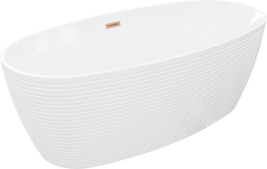 Mexen Lira свободностояща вана модел 170 x 80 см, бяла, прелив мед четкан - 52831708000-65