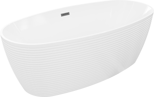 Mexen Lira свободно стояща вана модел 170 x 80 см, бяла, преливник gun gray четка - 52831708000-66