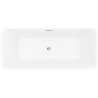Mexen Nila самостоятелна оребрена вана 170 x 75 cm, бяла, преливане хром - 52841708000-01