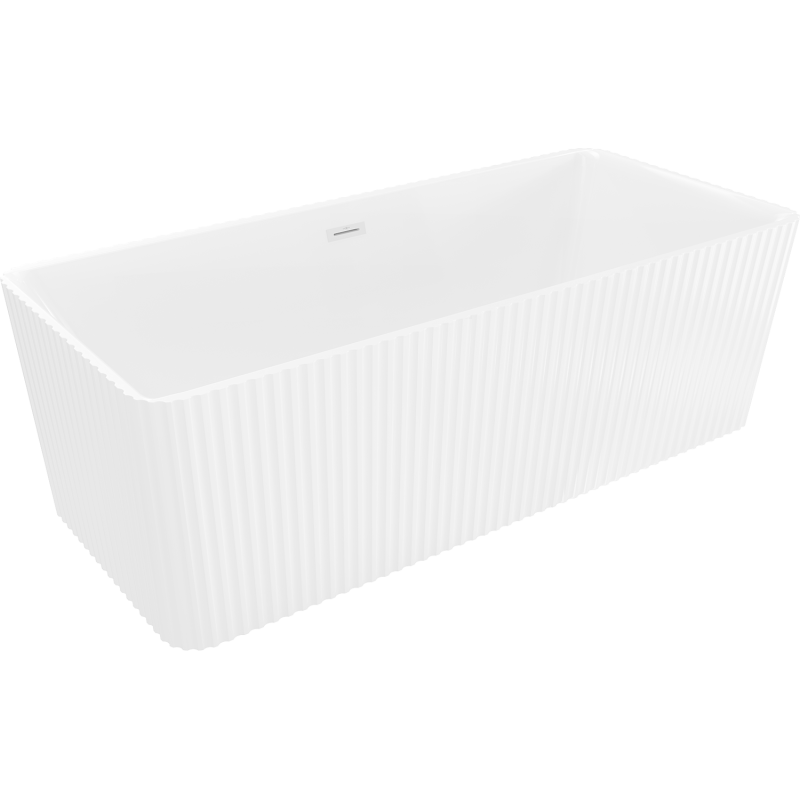 Mexen Nila самостоятелна вана на окабеляване 170 x 75 cm, бяла, преливник бял - 52841708000-20