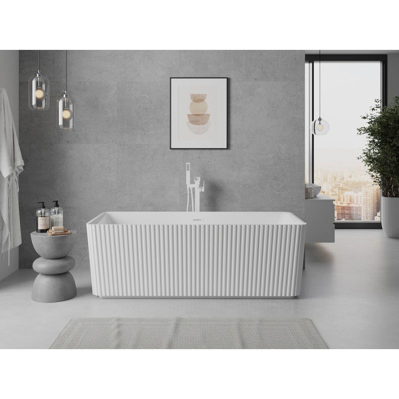 Mexen Nila самостоятелна вана на окабеляване 170 x 75 cm, бяла, преливник бял - 52841708000-20