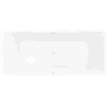 Mexen Nila самостоятелна вана на окабеляване 170 x 75 cm, бяла, преливник бял - 52841708000-20