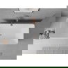 Mexen Nila свободно стояща оребрена вана 170 x 75 cm, бяла, преливник четкана мед - 52841708000-65