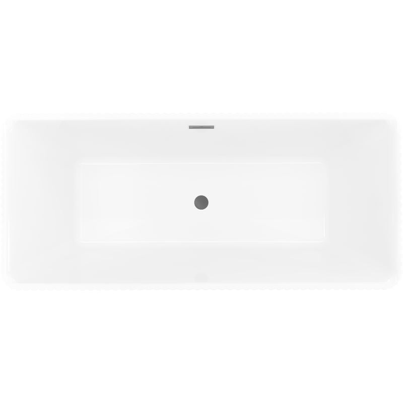 Mexen Nila самостоятелна матирана вана 170 x 75 cm, бяла, преливник gun metal - 52841708000-95