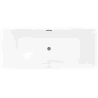 Mexen Nila самостоятелна вана оребрена 170 x 75 см, бяла/черна, преливник