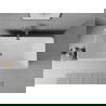 Mexen Nila свободностояща вана с рифелова структура 170 x 75 см, бяла/черна, прелив gun metal - 52841708075-95