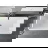 Mexen Tava свободностояща вана с рифеловане 170 x 75 см, бяла, преливник gun gray четкан - 52851707500-66