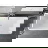 Mexen Тава вана самостояща рифлирана 170 x 75 cm, бяла, прелив никел матиран - 52851707500-97