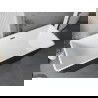 Свободно стояща оребрена вана Mexen Tava 170 x 75 см, бяла/черна, преливник gun gray четкан - 52851707575-66