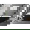 Свободно стояща оребрена вана Mexen Tava 170 x 75 см, бяла/черна, преливник gun gray четкан - 52851707575-66